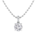 Cora - 0.01ct Diamond Necklace Platinum