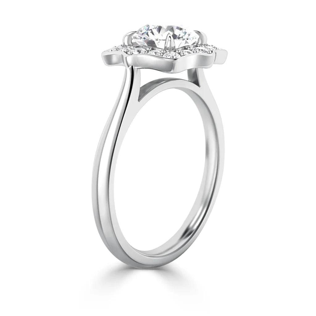 Lily - Round Cut Platinum Engagement Ring