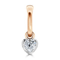 Frances - Heart Cut 18ct Rose Gold Earrings