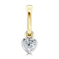 Frances - Heart Cut 18ct Yellow Gold Earrings