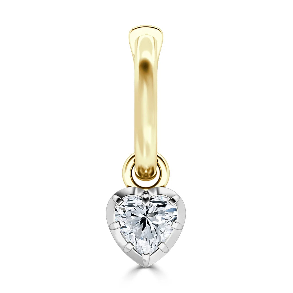 Frances - Heart Cut 18ct Yellow Gold Earrings