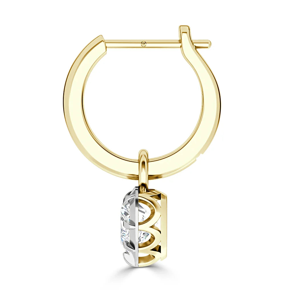 Frances - Heart Cut 18ct Yellow Gold Earrings