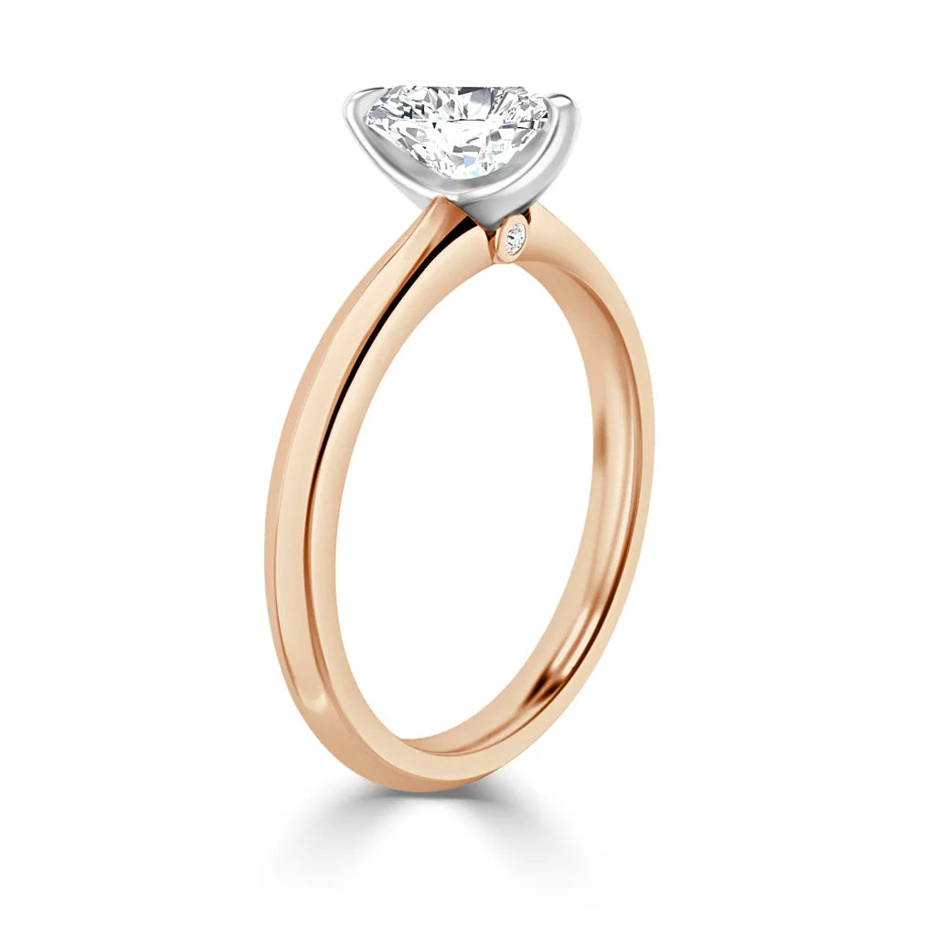 Jessica - Heart Cut 18ct Rose Gold Engagement Ring