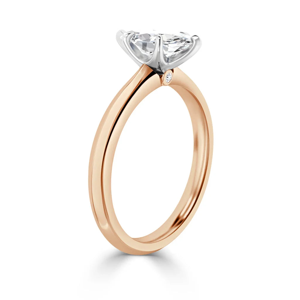Jessica - Marquise Cut 18ct Rose Gold Engagement Ring