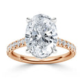 Gaga - Oval Cut 18ct Rose Gold Engagement Ring