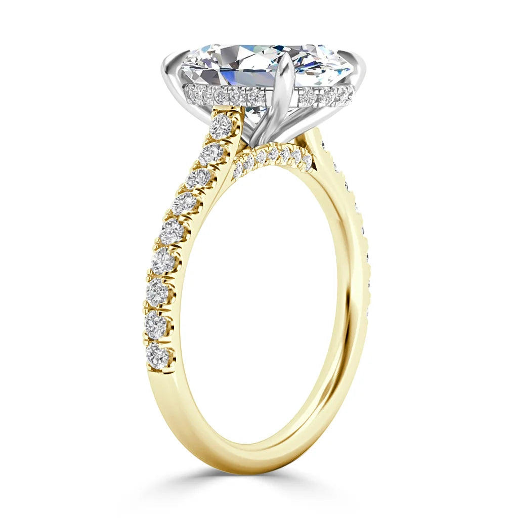 Gaga - Oval Cut 18ct Yellow Gold Engagement Ring