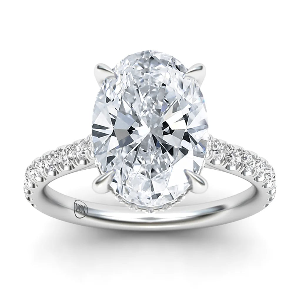 Gaga - Oval Cut Platinum Engagement Ring