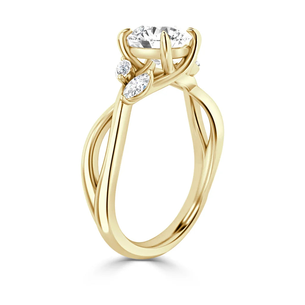 Rosalie - Round Cut 18ct Yellow Gold Engagement Ring