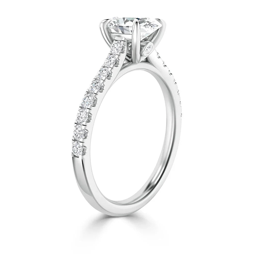 Jemma - Oval Cut Platinum Engagement Ring