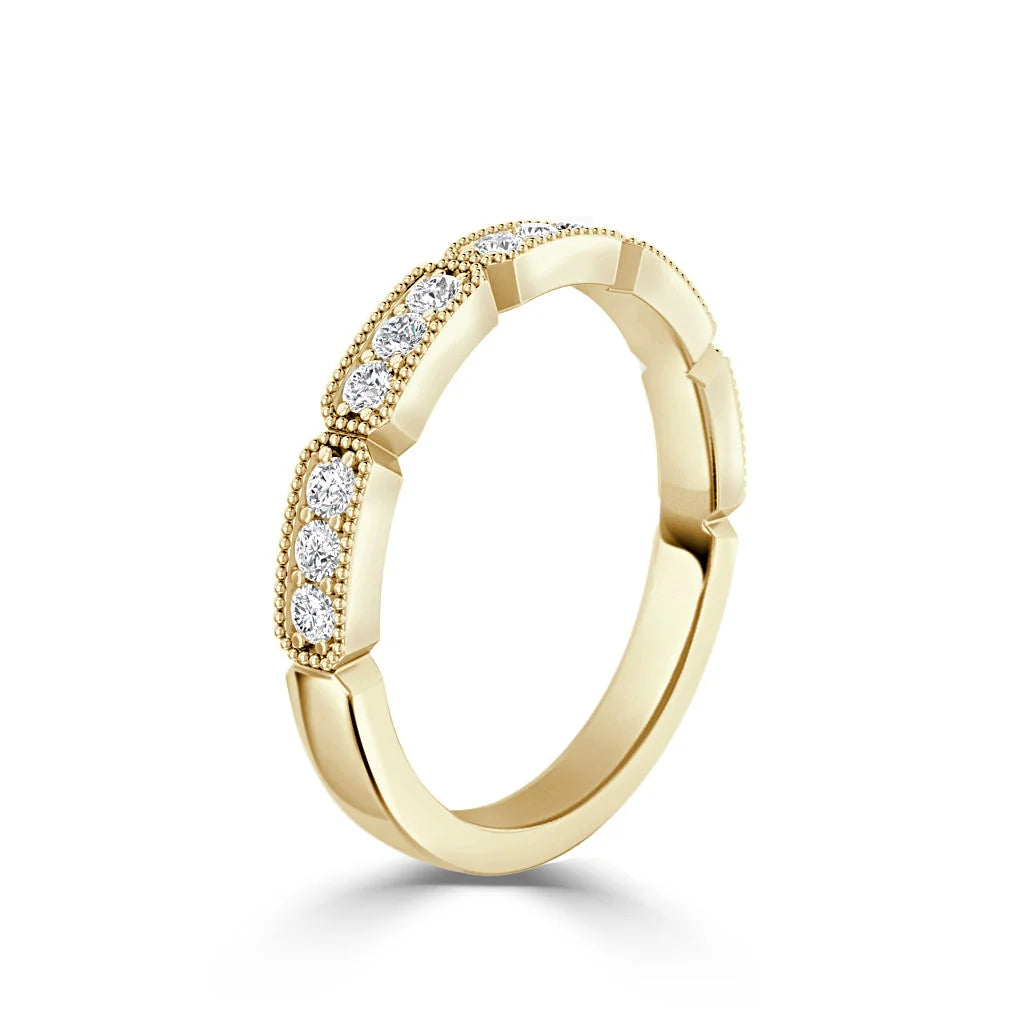 Avery - 18ct Yellow Gold Natural Diamond Wedding Ring