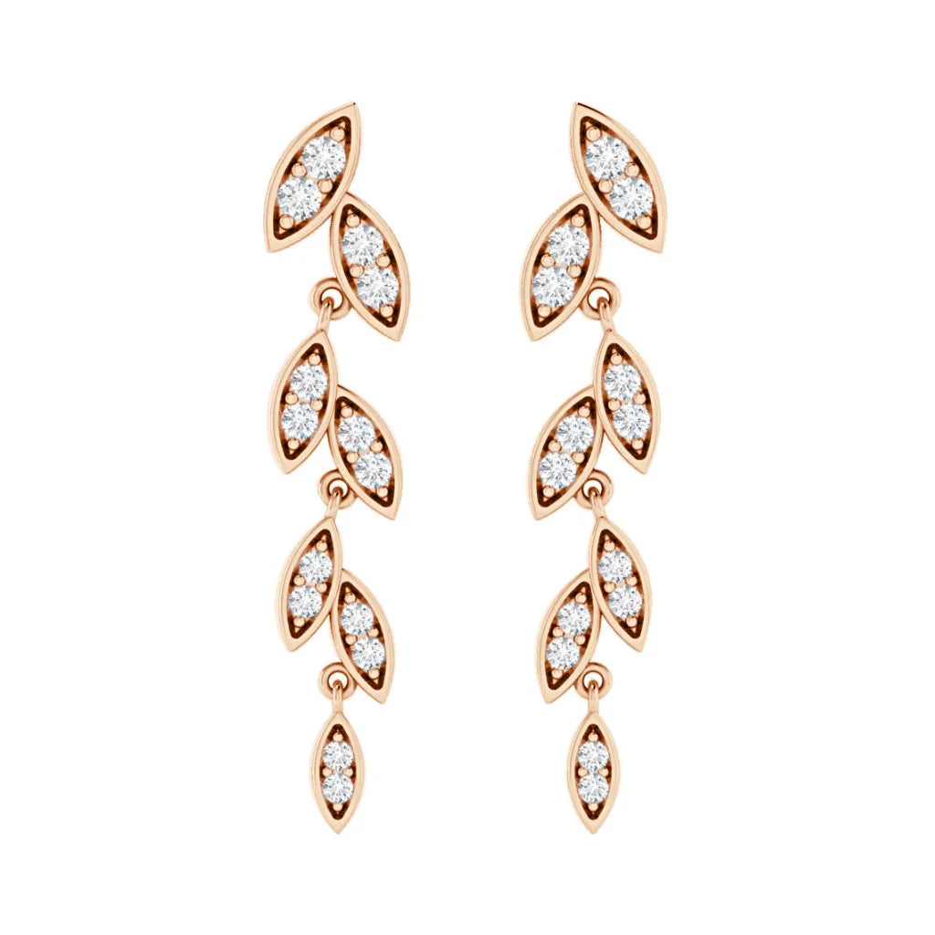Hazel - .54ct Natural Diamond Earrings 18ct Rose Gold