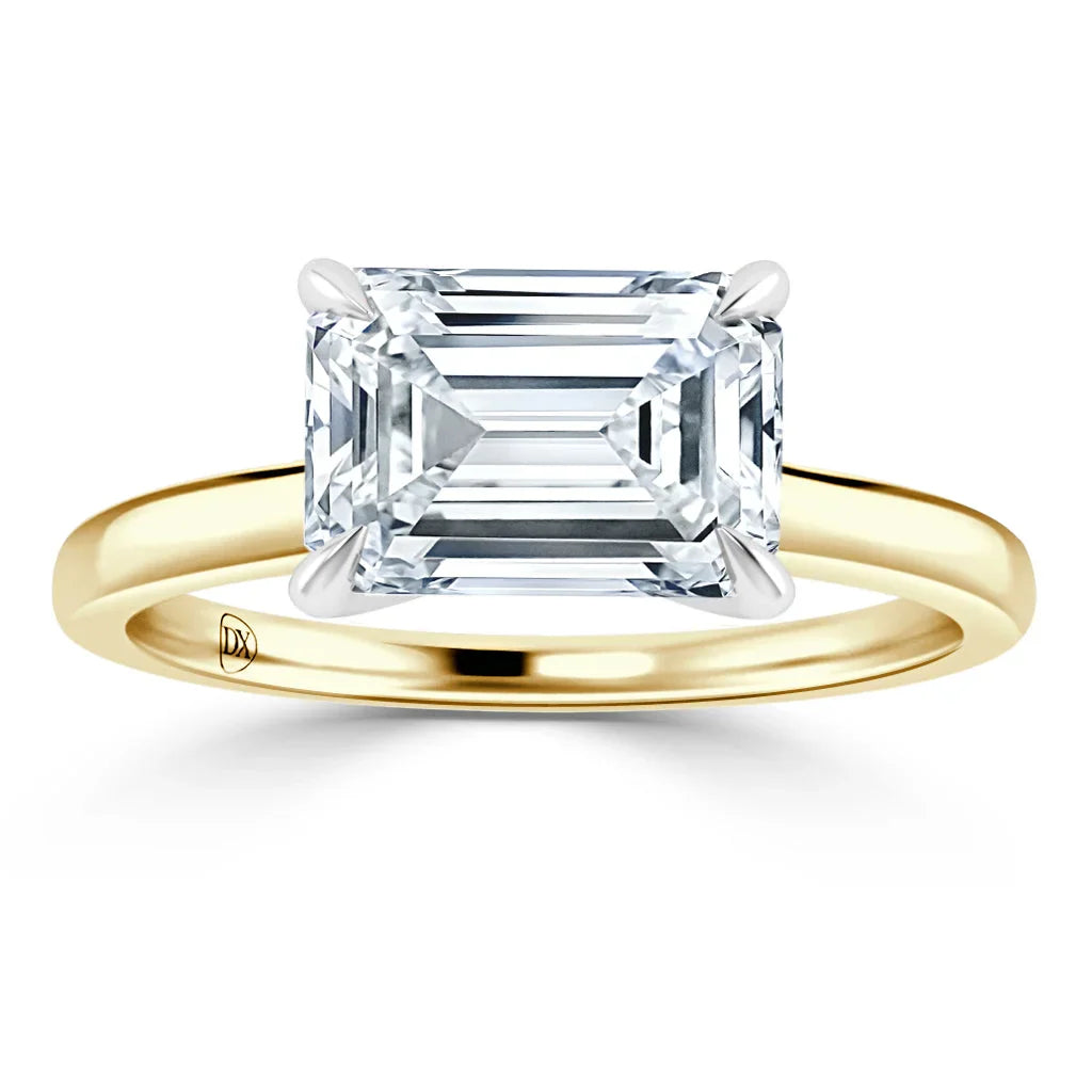 Siobhan - Emerald Cut 18ct Yellow Gold Engagement Ring
