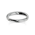 Half Round Milgrain 3mm - 18ct White Gold Wedding Ring