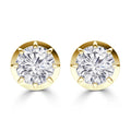 Harriet - Round Cut 18ct Yellow Gold Earrings