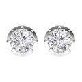 Harriet - Round Cut Platinum Earrings
