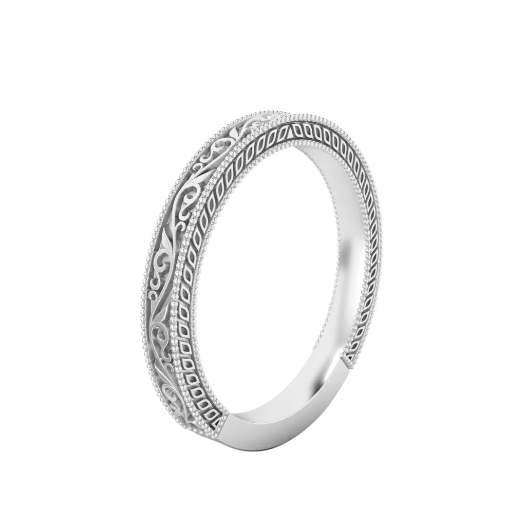 Mary - 18ct White Gold Wedding Ring