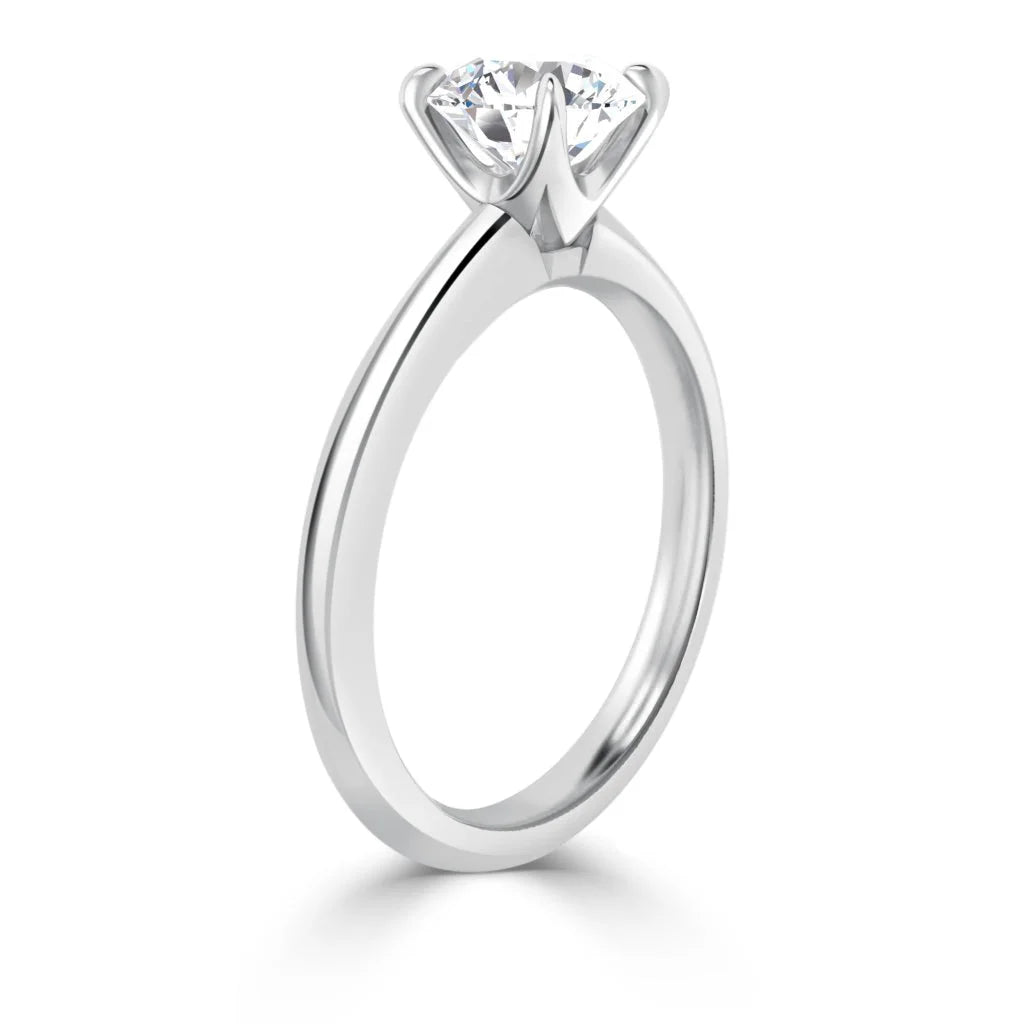 Lucy - Round Cut Platinum Engagement Ring