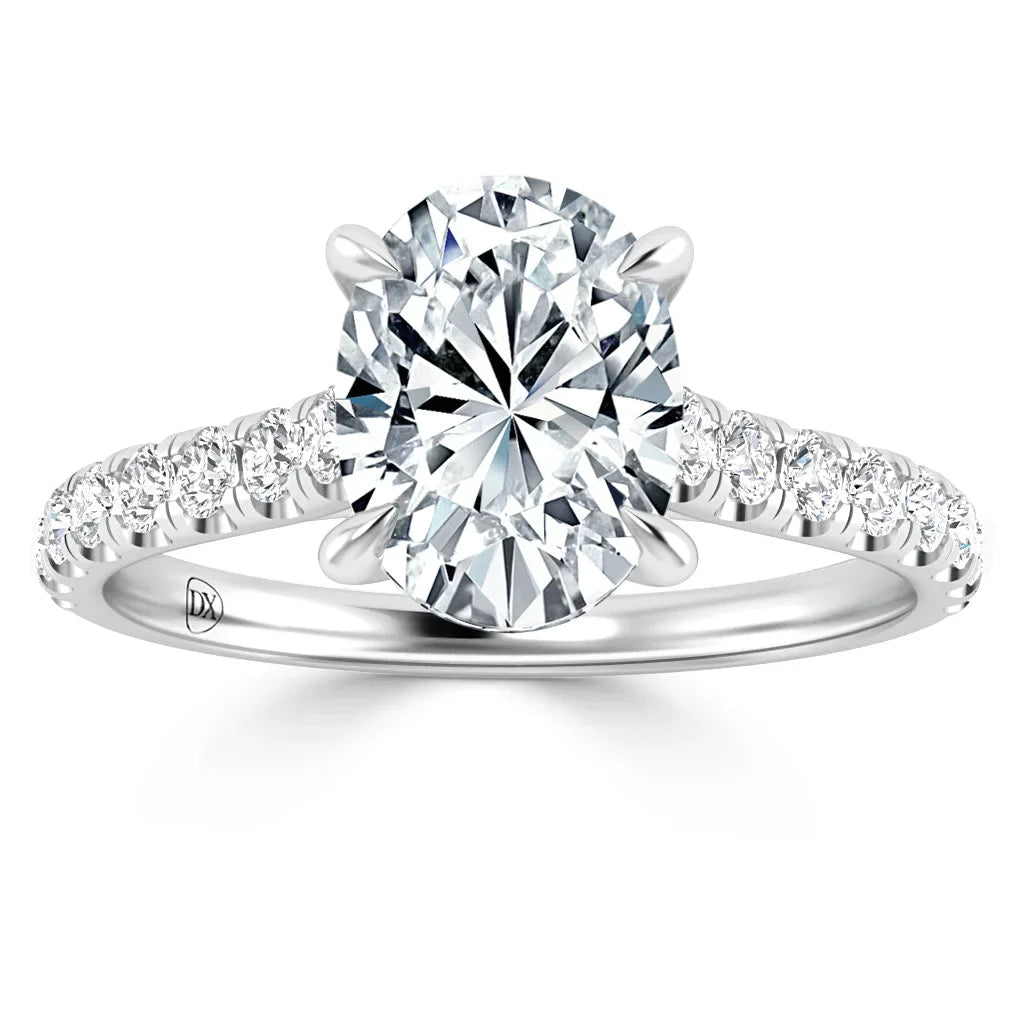 Jemma - Oval Cut Platinum Engagement Ring