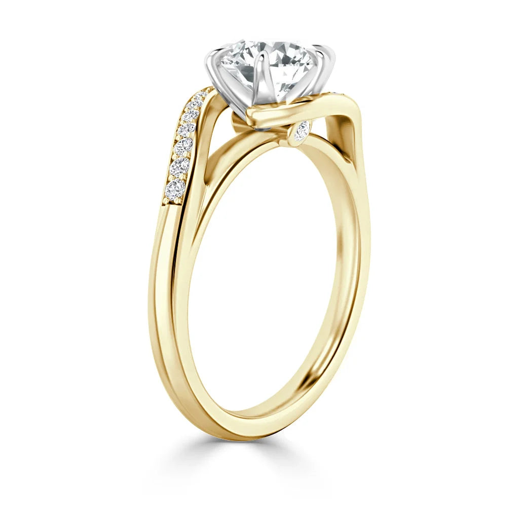 Mila - Round Cut 18ct Yellow Gold Engagement Ring