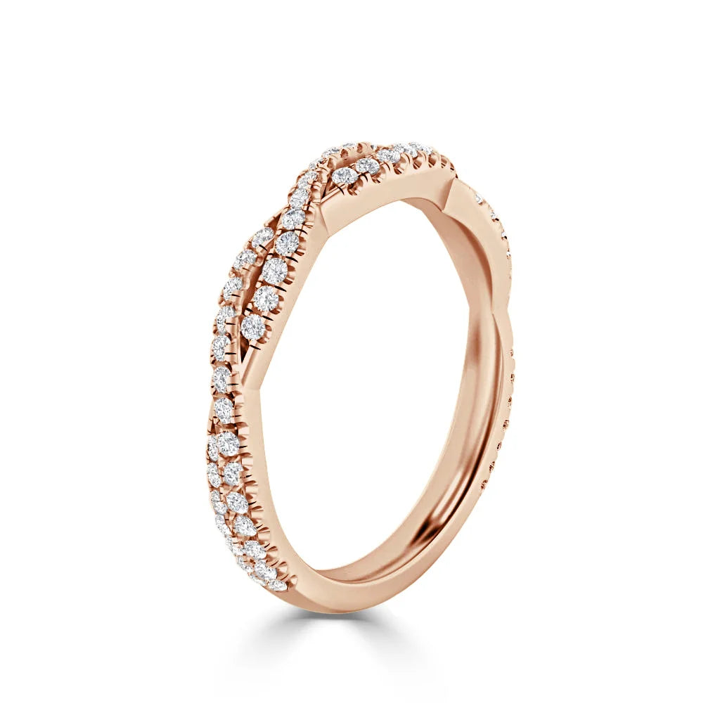 Pia - 18ct Rose Gold Natural Diamond Wedding Ring