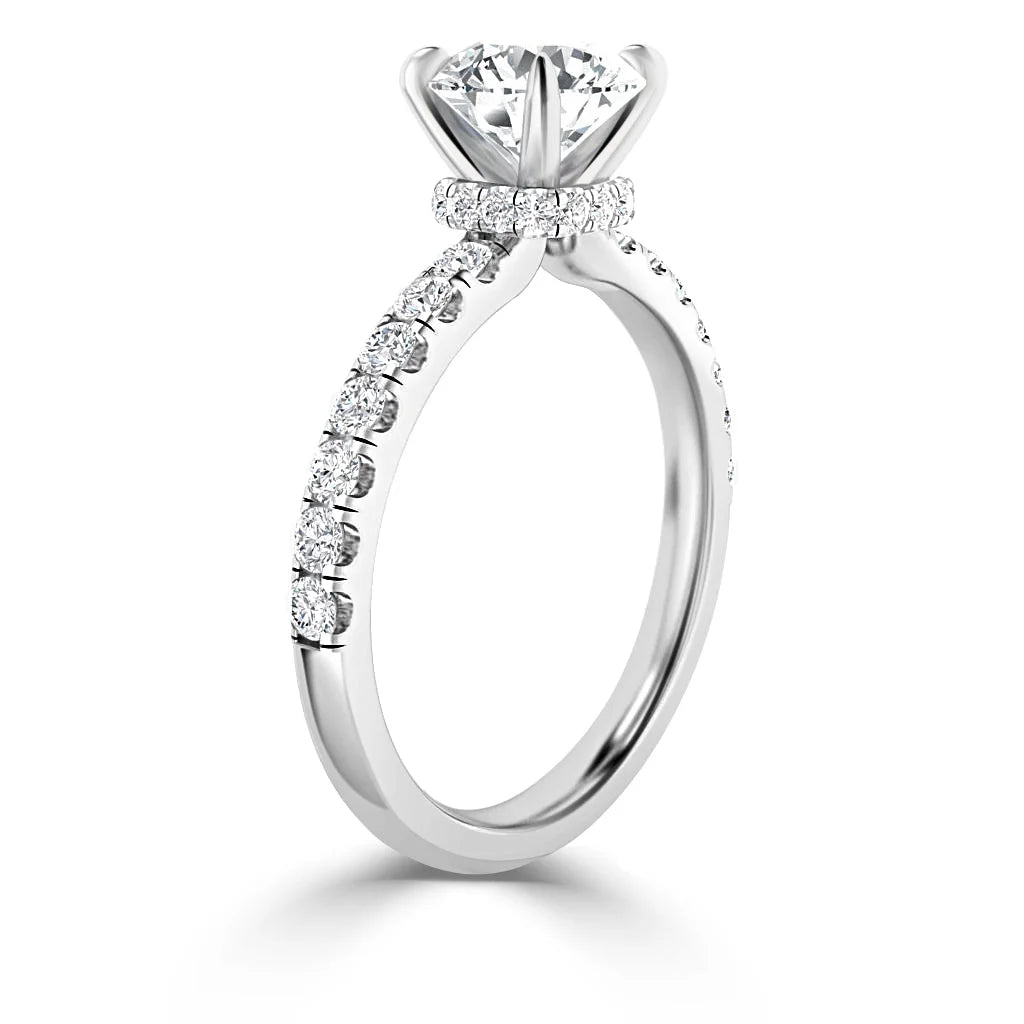 Chanelle - Round Cut 18ct White Gold Engagement Ring