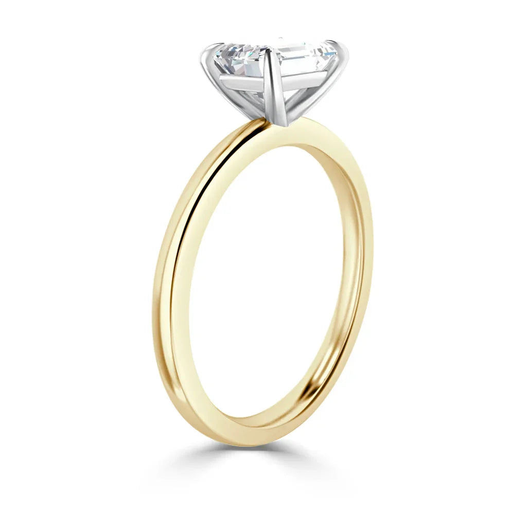 Siobhan - Emerald Cut 18ct Yellow Gold Engagement Ring