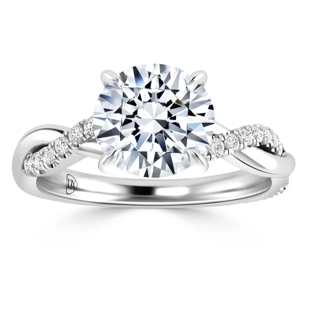 Zinnia - Round Cut Platinum Engagement Ring