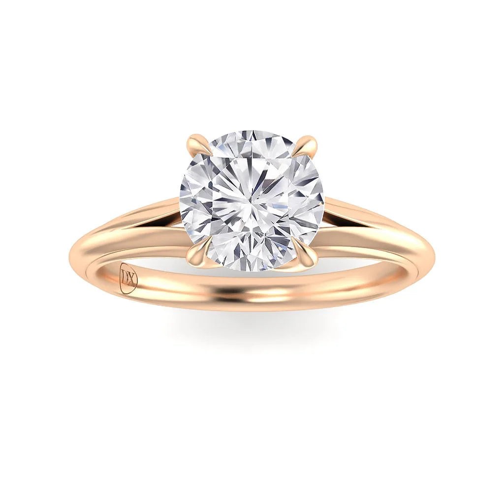 Cherry - Round Cut 18ct Rose Gold Engagement Ring