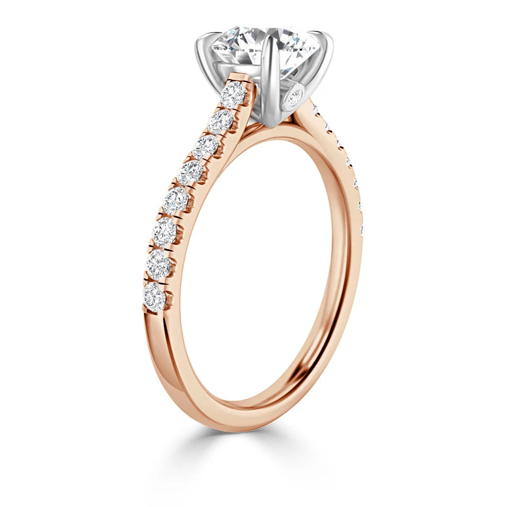 Jemma - Round Cut 18ct Rose Gold Engagement Ring