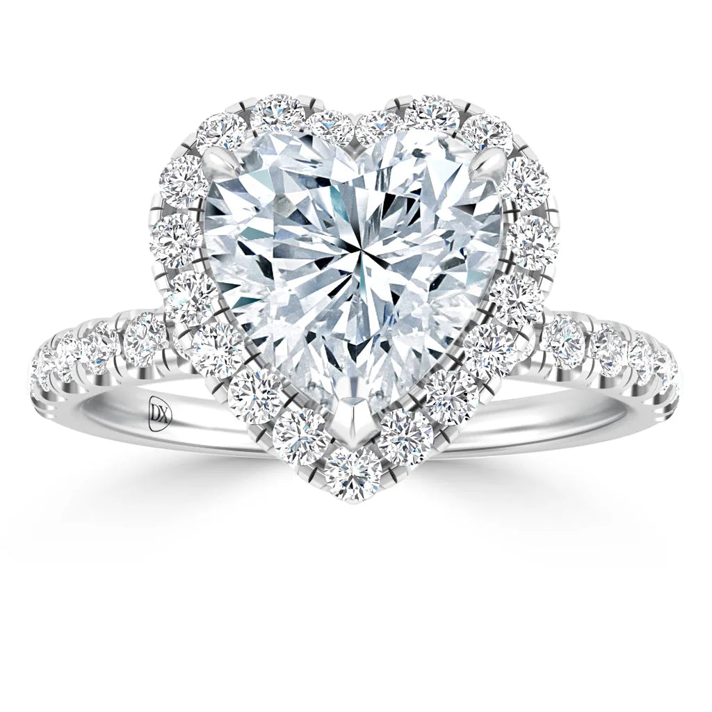 Olivia Molly - Heart Cut 18ct White Gold Engagement Ring