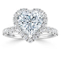 Olivia Molly - Heart Cut 18ct White Gold Engagement Ring