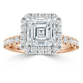 Olivia Molly - Asscher Cut 18ct Rose Gold Engagement Ring