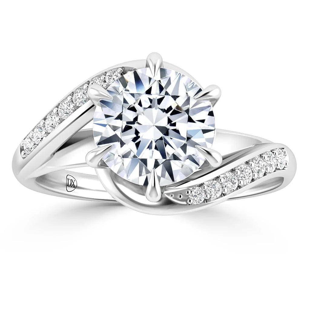 Mila - Round Cut Platinum Engagement Ring