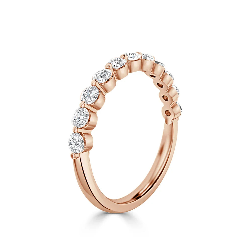Margot - 18ct Rose Gold Natural Diamond Wedding Ring
