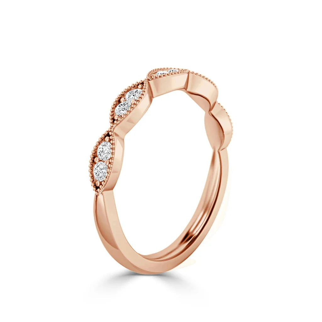 Rita - 18ct Rose Gold Natural Diamond Wedding Ring
