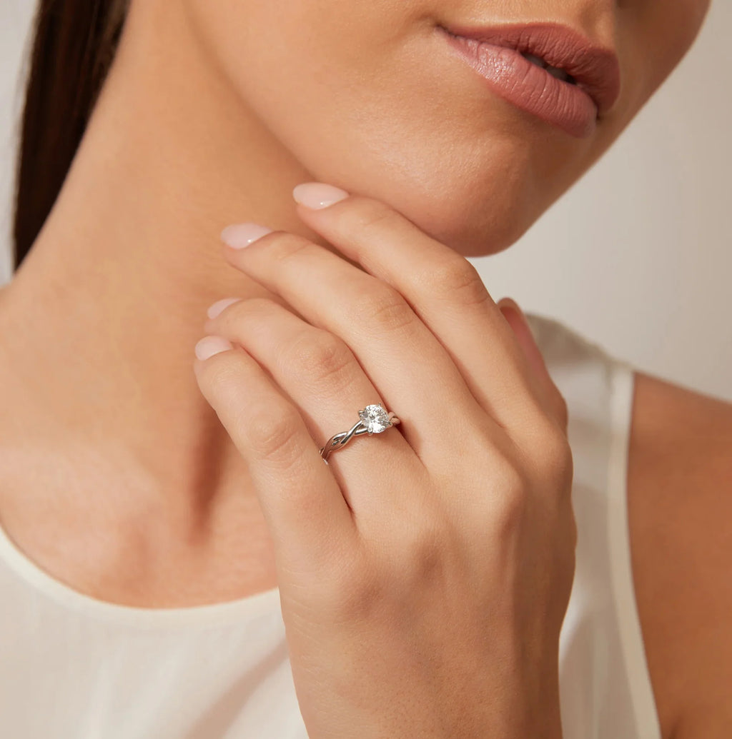 Anastasia - Round Cut 18ct White Gold Engagement Ring