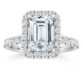 Olivia Molly - Emerald Cut 18ct White Gold Engagement Ring