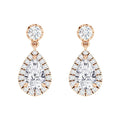 Arianna - .25ct Pear Cut Diamond Earrings 18ct Rose Gold
