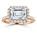 Sinead - Emerald Cut 18ct Rose Gold Engagement Ring