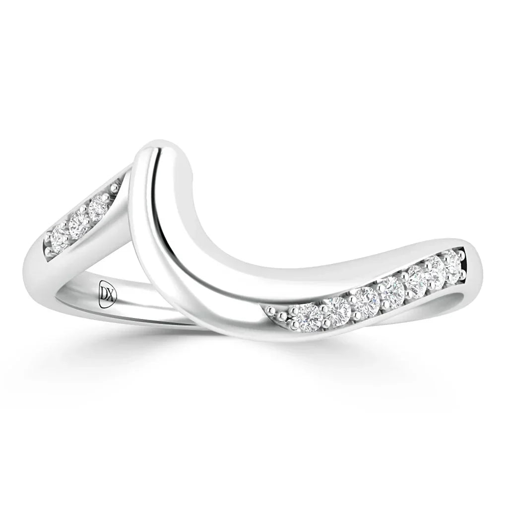 Mila - 18ct White Gold Natural Diamond Wedding Ring