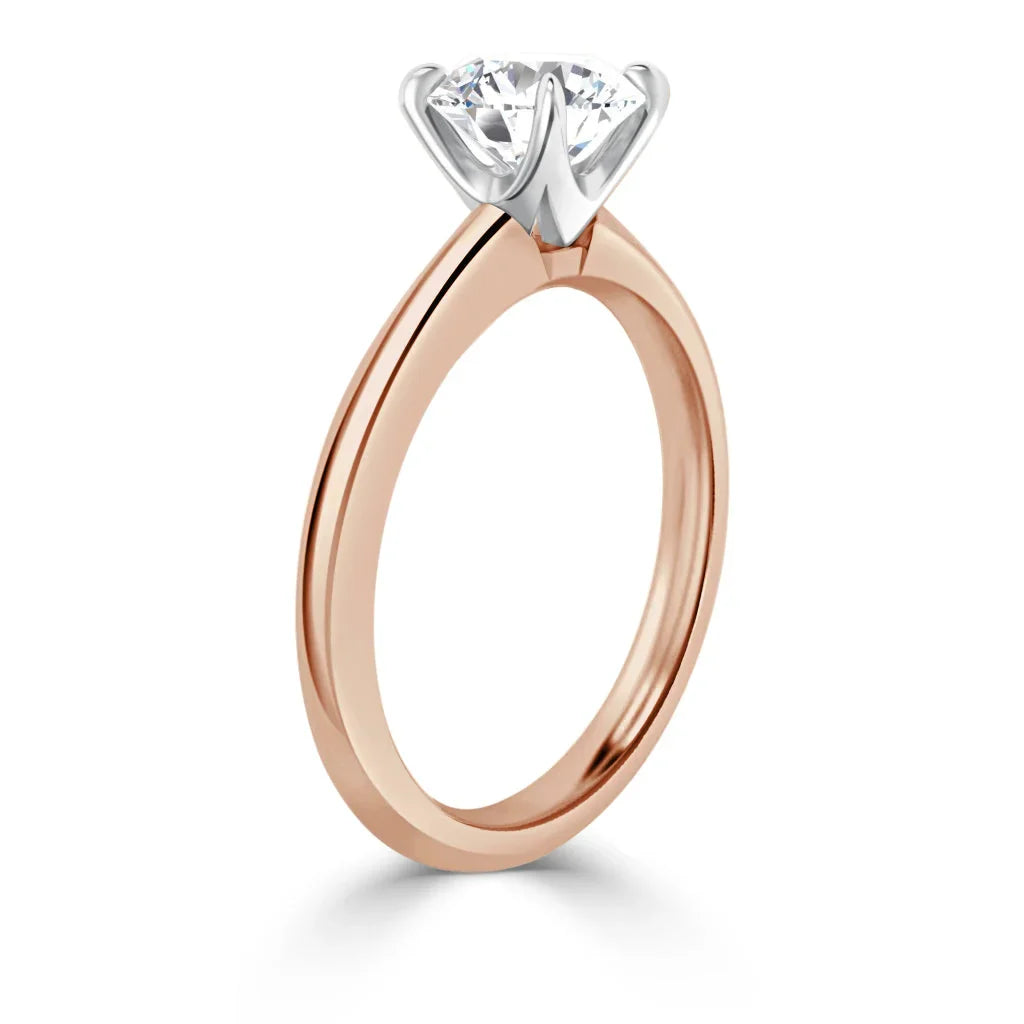 Lucy - Round Cut 18ct Rose Gold Engagement Ring