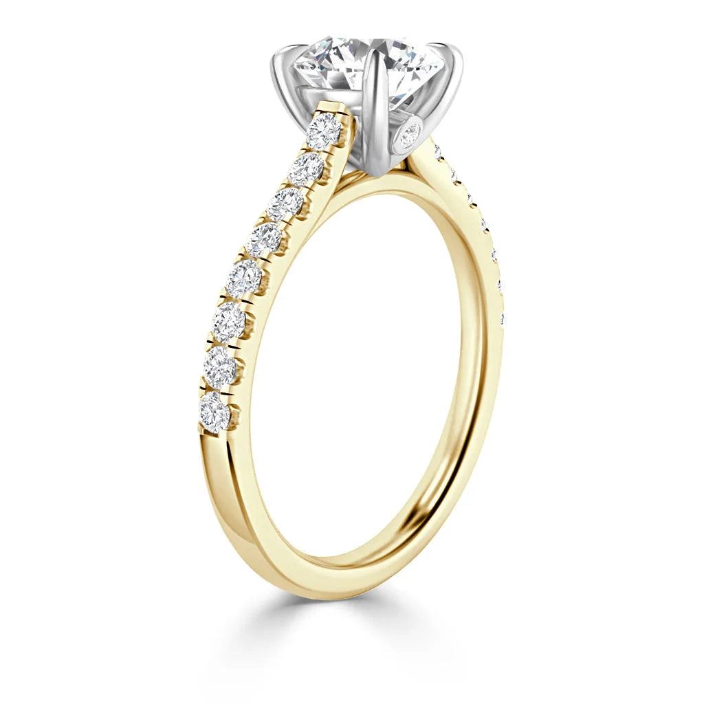 Jemma - Round Cut 18ct Yellow Gold Engagement Ring