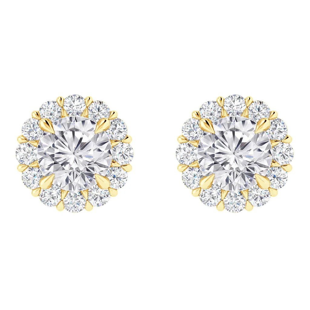 Cassandra - .36ct Round Cut Diamond Earrings 18ct Yellow Gold