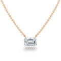 Lottie - Emerald Cut 18ct Rose Gold Necklace