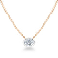 Lottie - Oval Cut 18ct Rose Gold Necklace