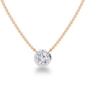 Lottie - Round Cut 18ct Rose Gold Necklace