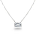 Lottie - Emerald Cut 18ct White Gold Necklace