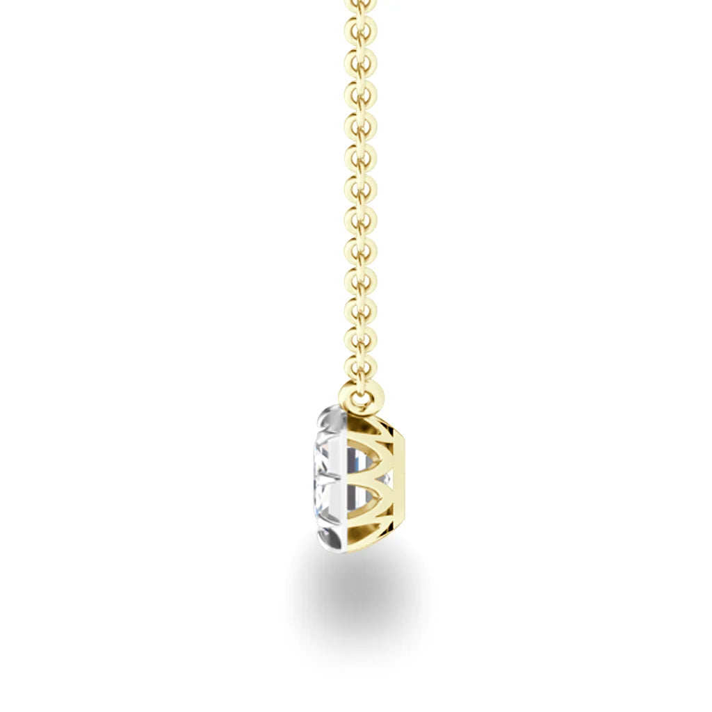 Lottie - Emerald Cut 18ct Yellow Gold Necklace