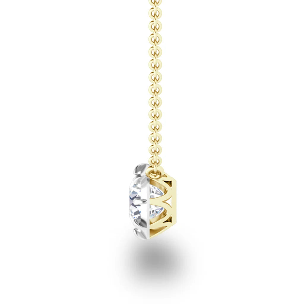 Lottie - Round Cut 18ct Yellow Gold Necklace