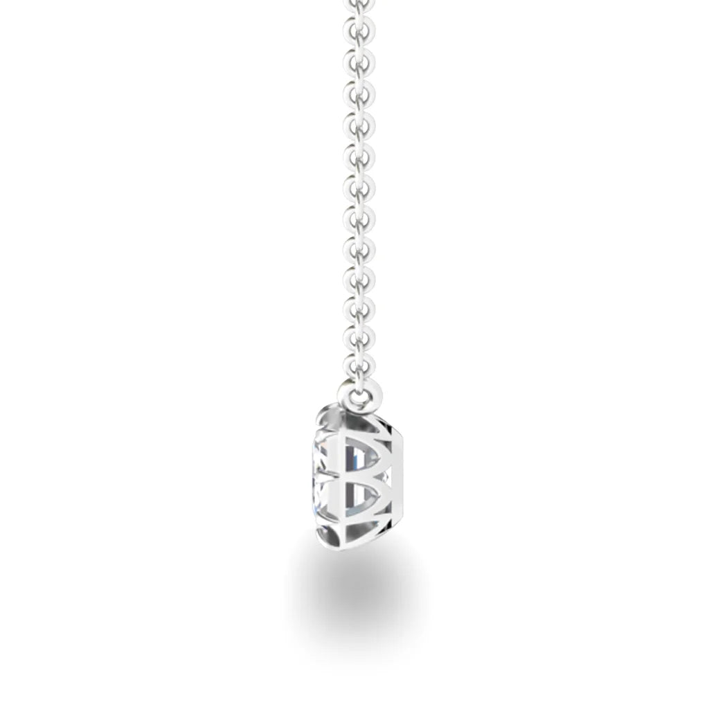 Lottie - Emerald Cut Platinum Necklace